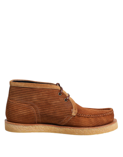 Botines de Desierto de Piel Nobuk Ante Marrón Dolce & Gabbana