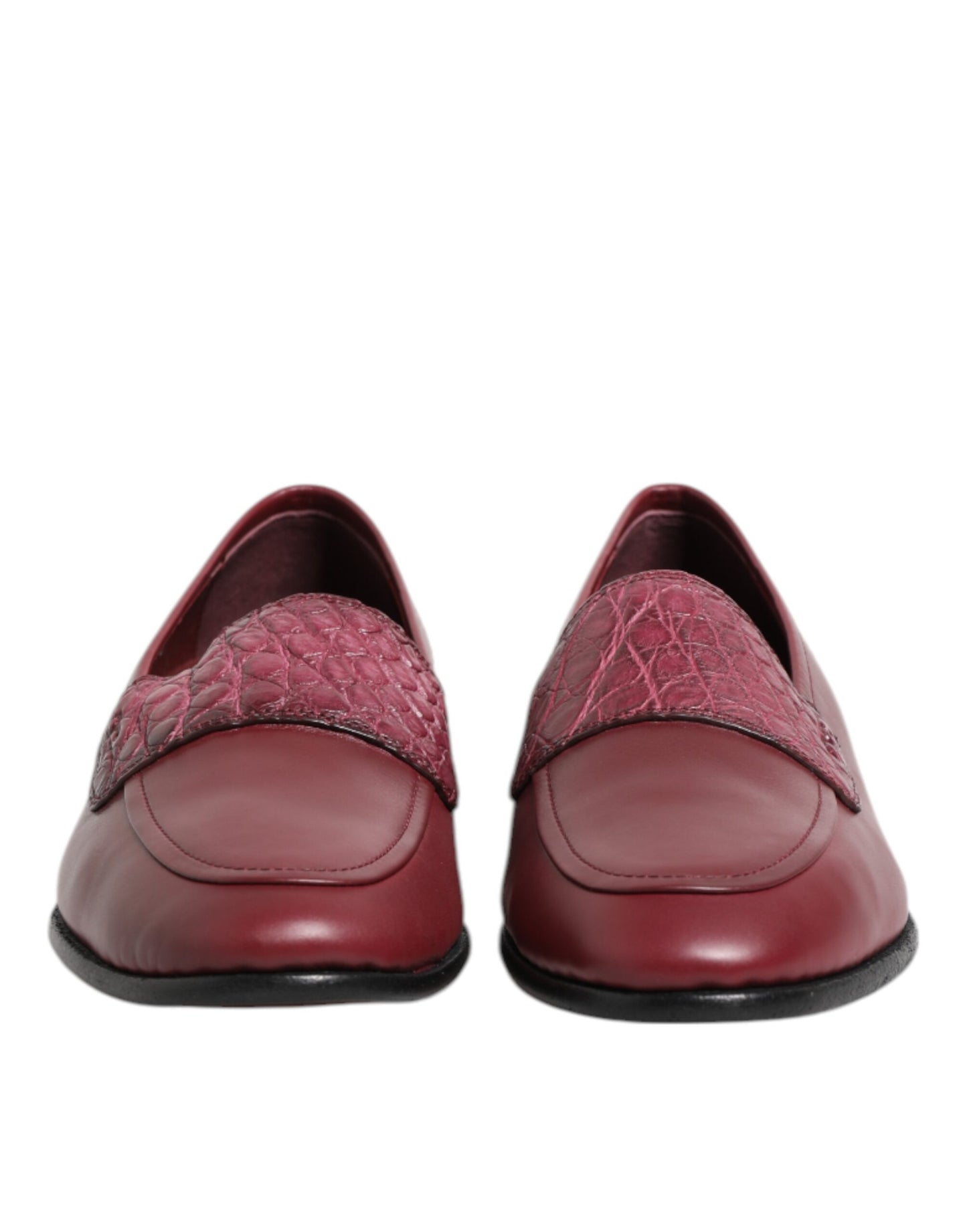 Zapatos de vestir Dolce & Gabbana de cuero burdeos sin cordones