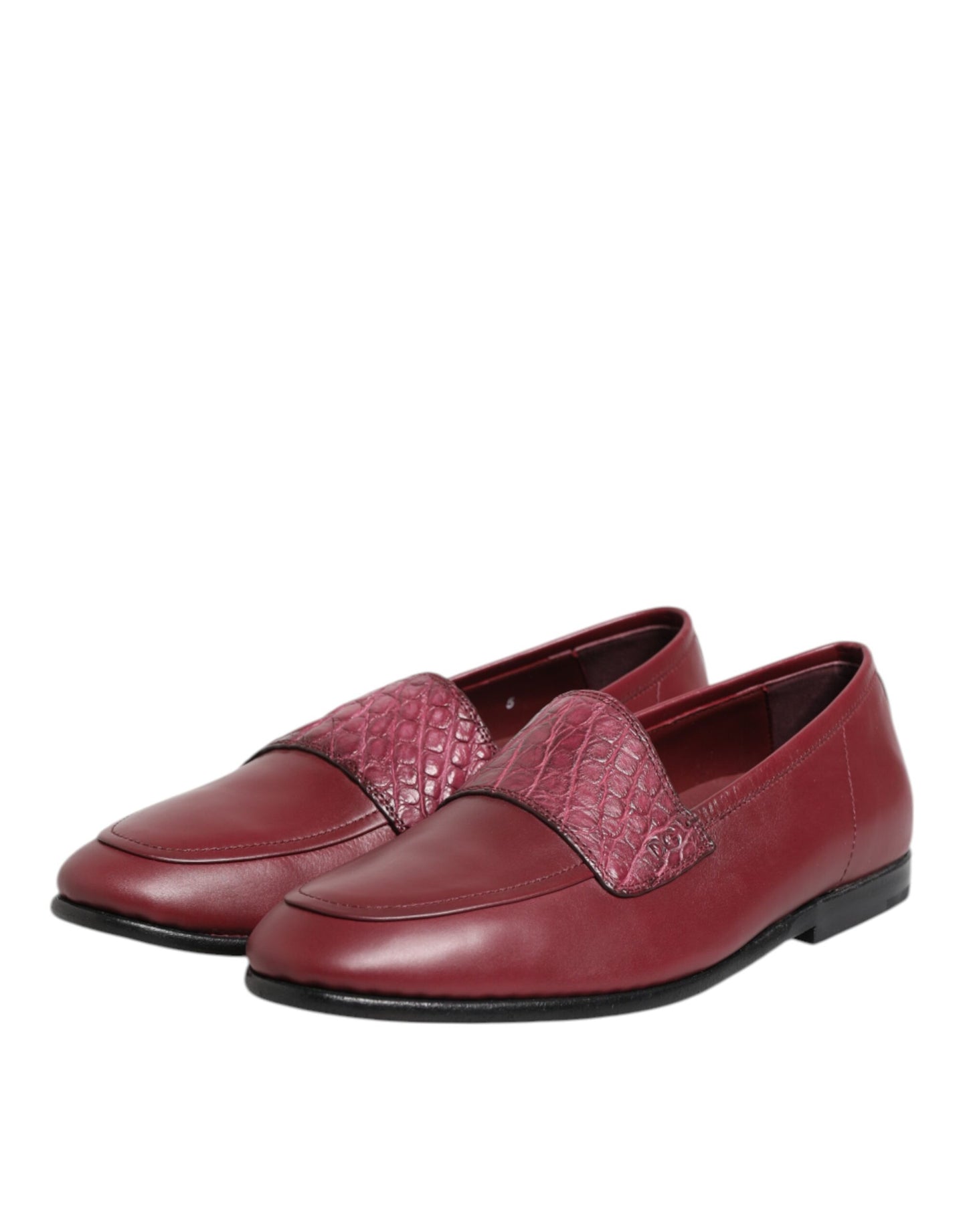 Zapatos de vestir Dolce & Gabbana de cuero burdeos sin cordones