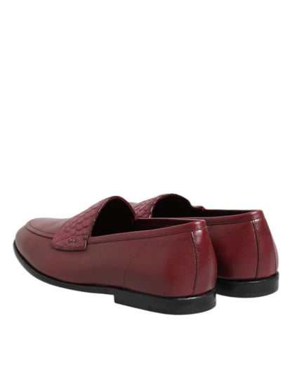 Zapatos de vestir Dolce & Gabbana de cuero burdeos sin cordones