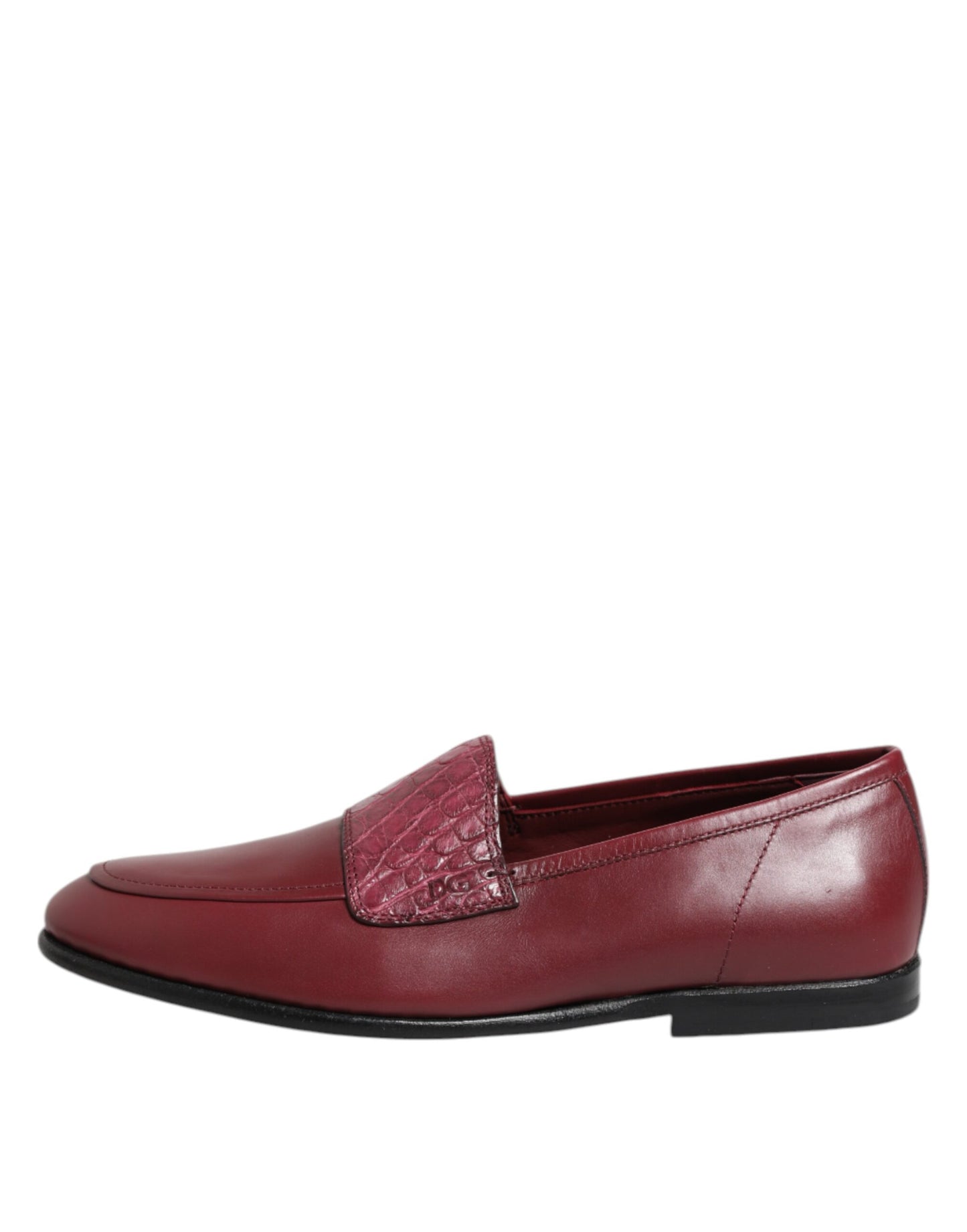 Zapatos de vestir Dolce & Gabbana de cuero burdeos sin cordones