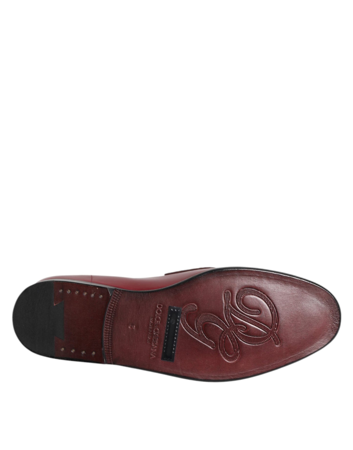 Zapatos de vestir Dolce & Gabbana de cuero burdeos sin cordones