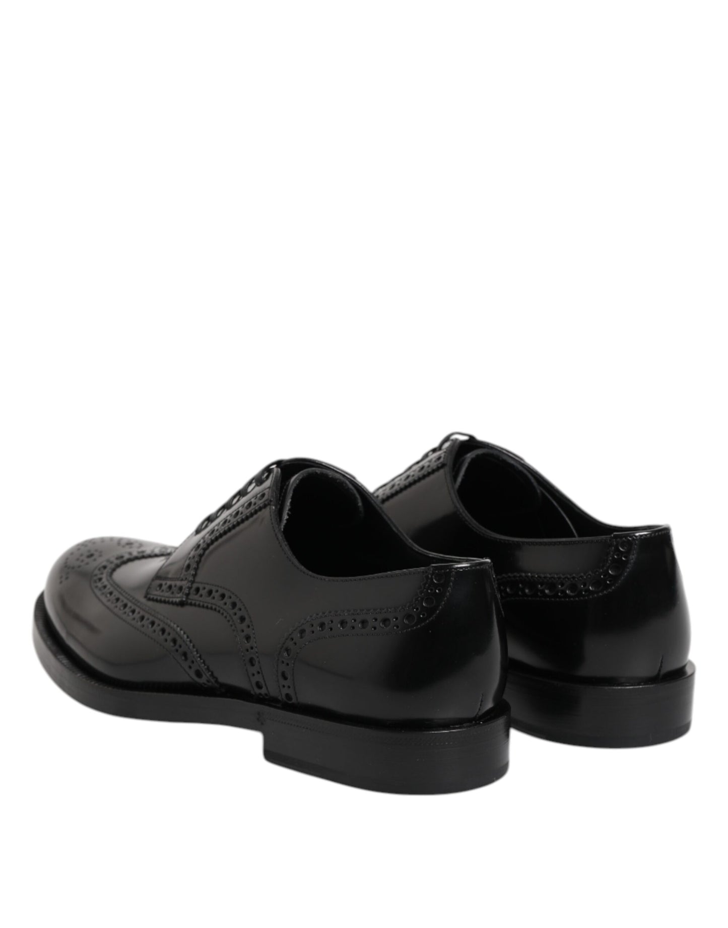 Zapatos formales Derby Wingtip de piel negra Dolce & Gabbana