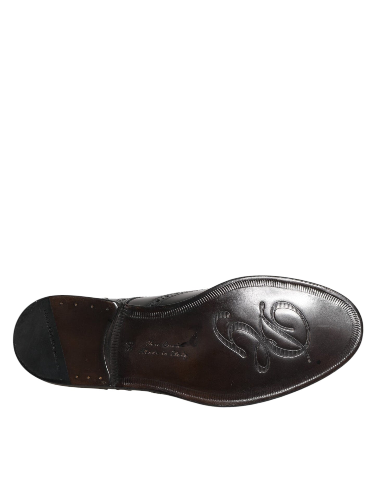 Zapatos formales Derby Wingtip de piel negra Dolce & Gabbana