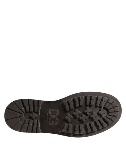 Zapatos Brogue con Cordones y Cuero Marrón Desgastado Dolce & Gabbana
