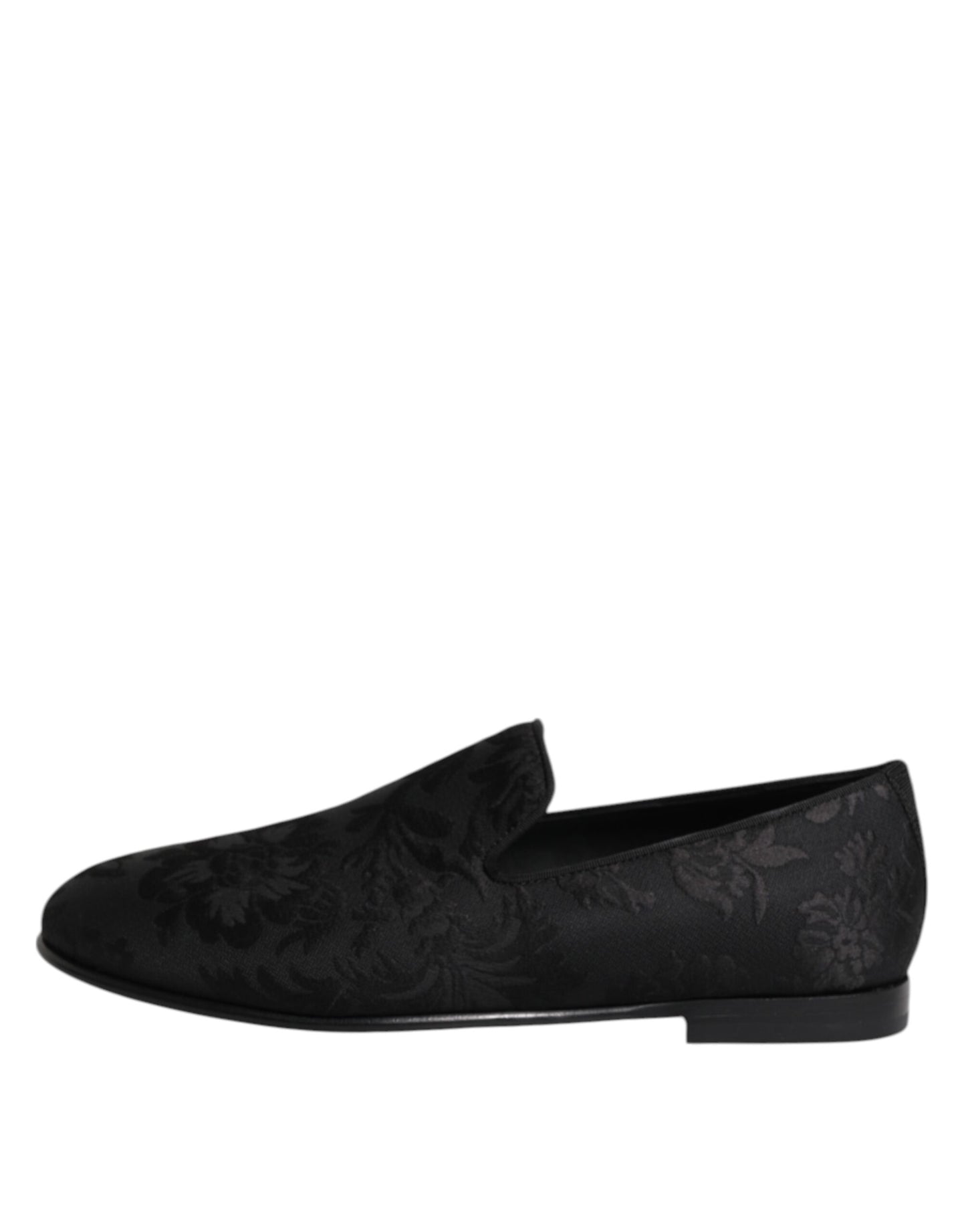 Mocasines de vestir de hombre Dolce & Gabbana de brocado floral negro