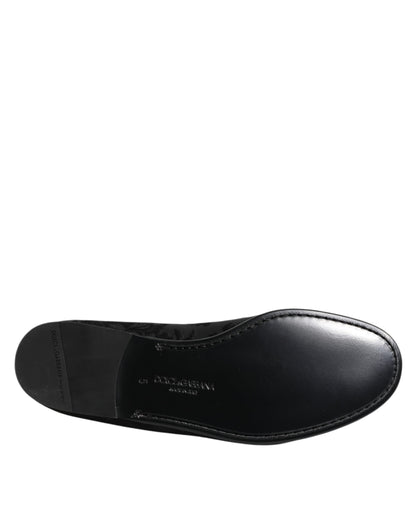 Mocasines de vestir de hombre Dolce & Gabbana de brocado floral negro