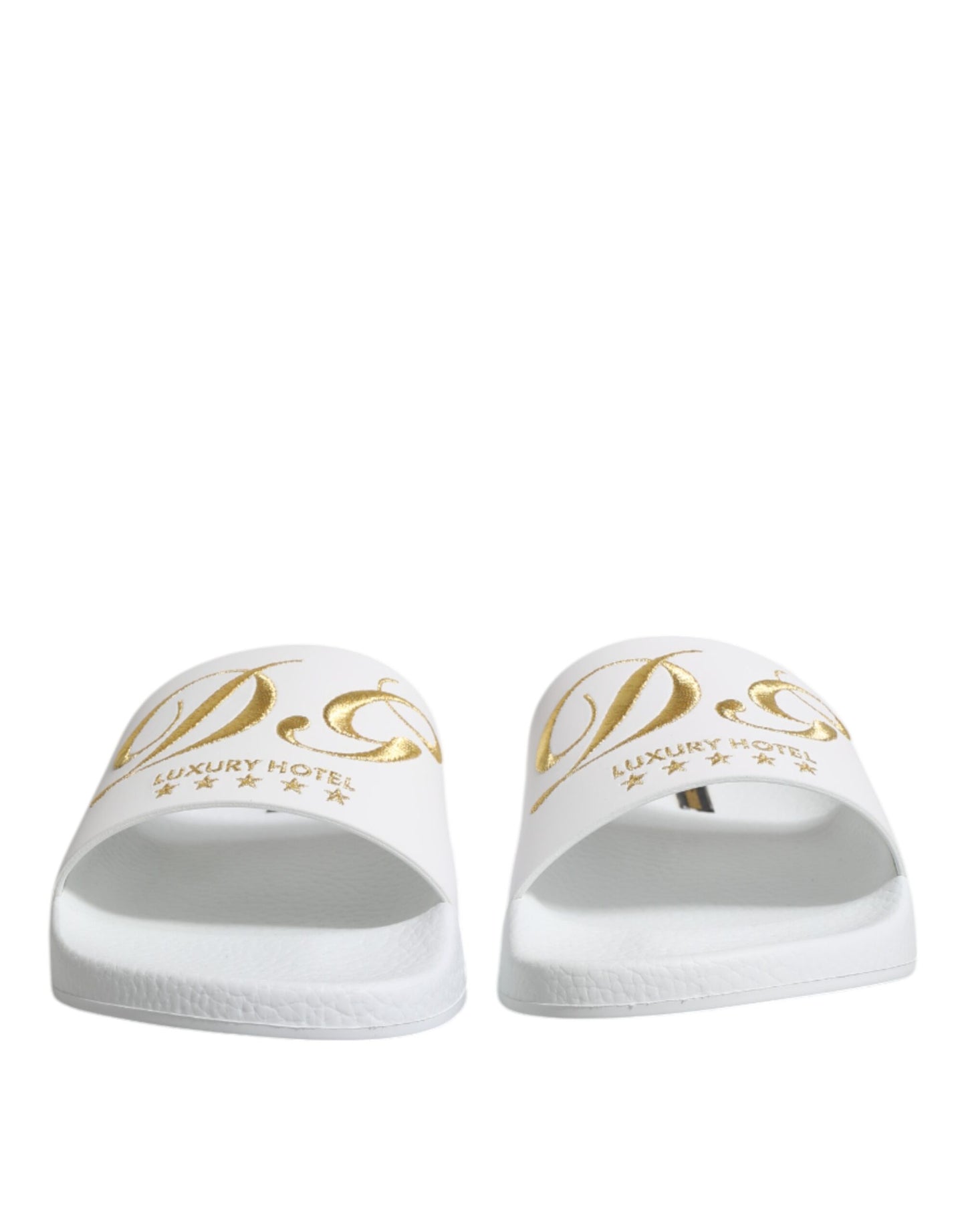 Chanclas de piel blancas Dolce & Gabbana Calzado de playa