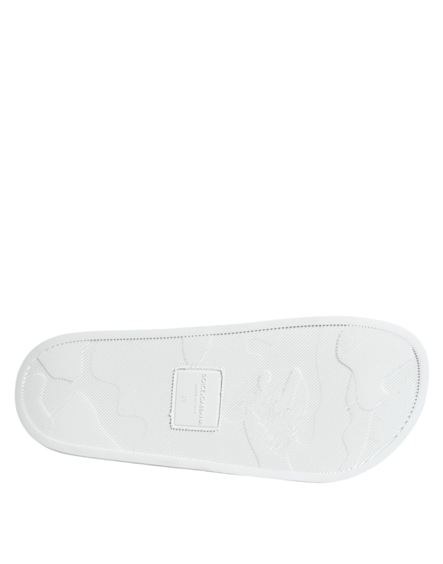 Sandalias Dolce & Gabbana de Cuero Blanco y Negro Zapatos de Playa