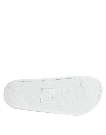 Sandalias Dolce & Gabbana de Cuero Blanco y Negro Zapatos de Playa