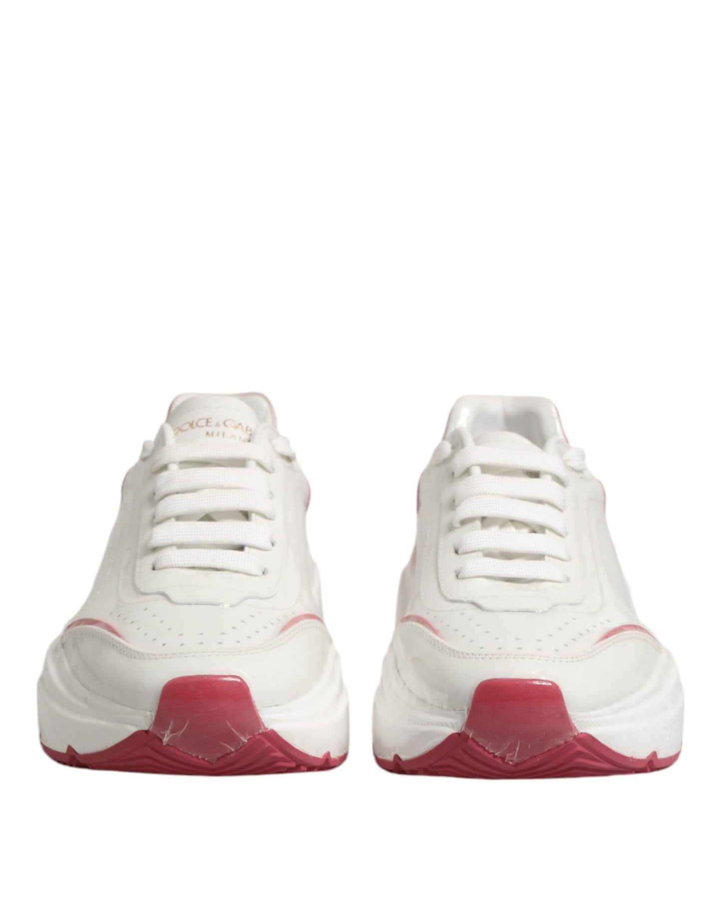Zapatillas bajas Dolce & Gabbana blancas y rosas Daymaster