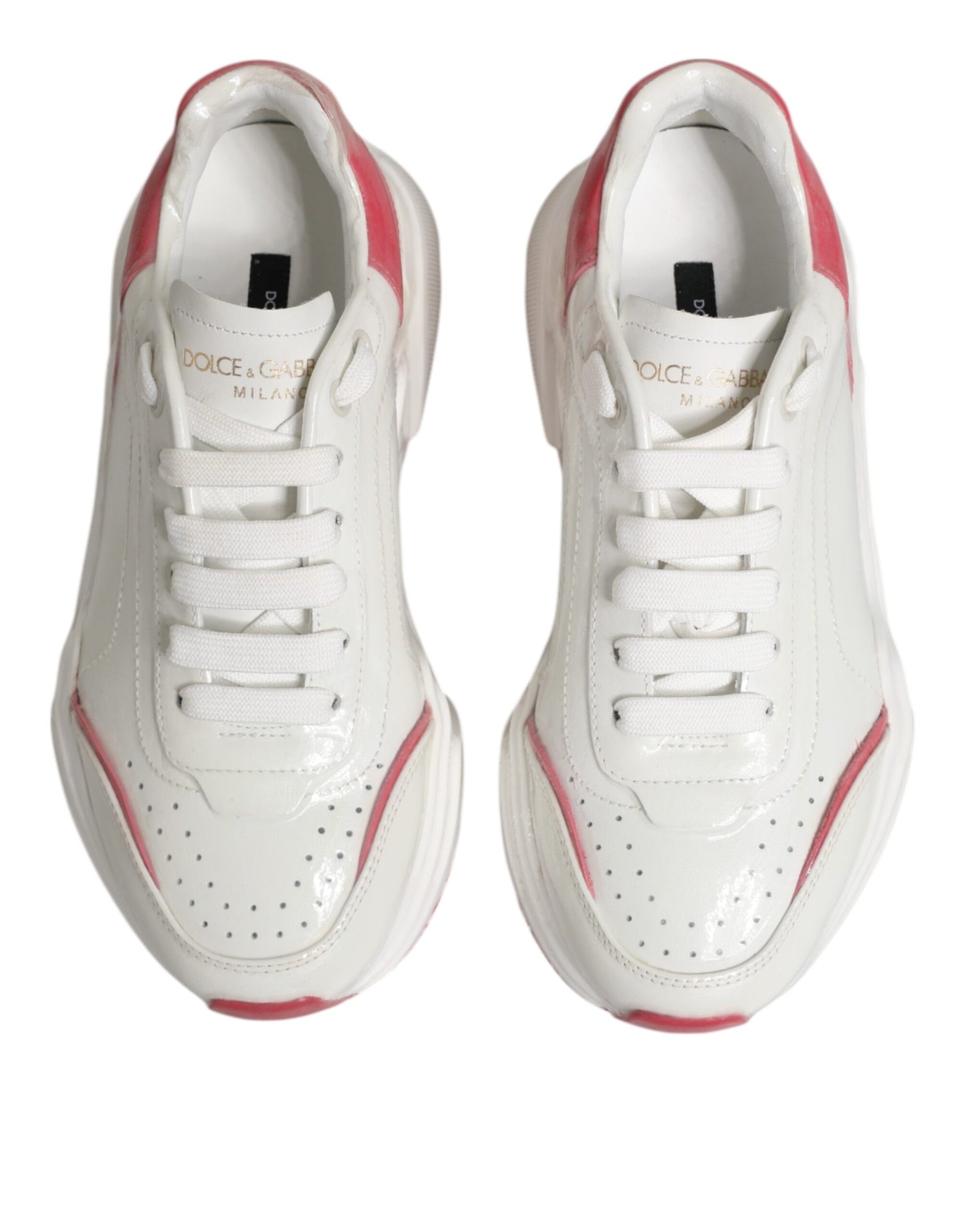 Zapatillas bajas Dolce & Gabbana blancas y rosas Daymaster