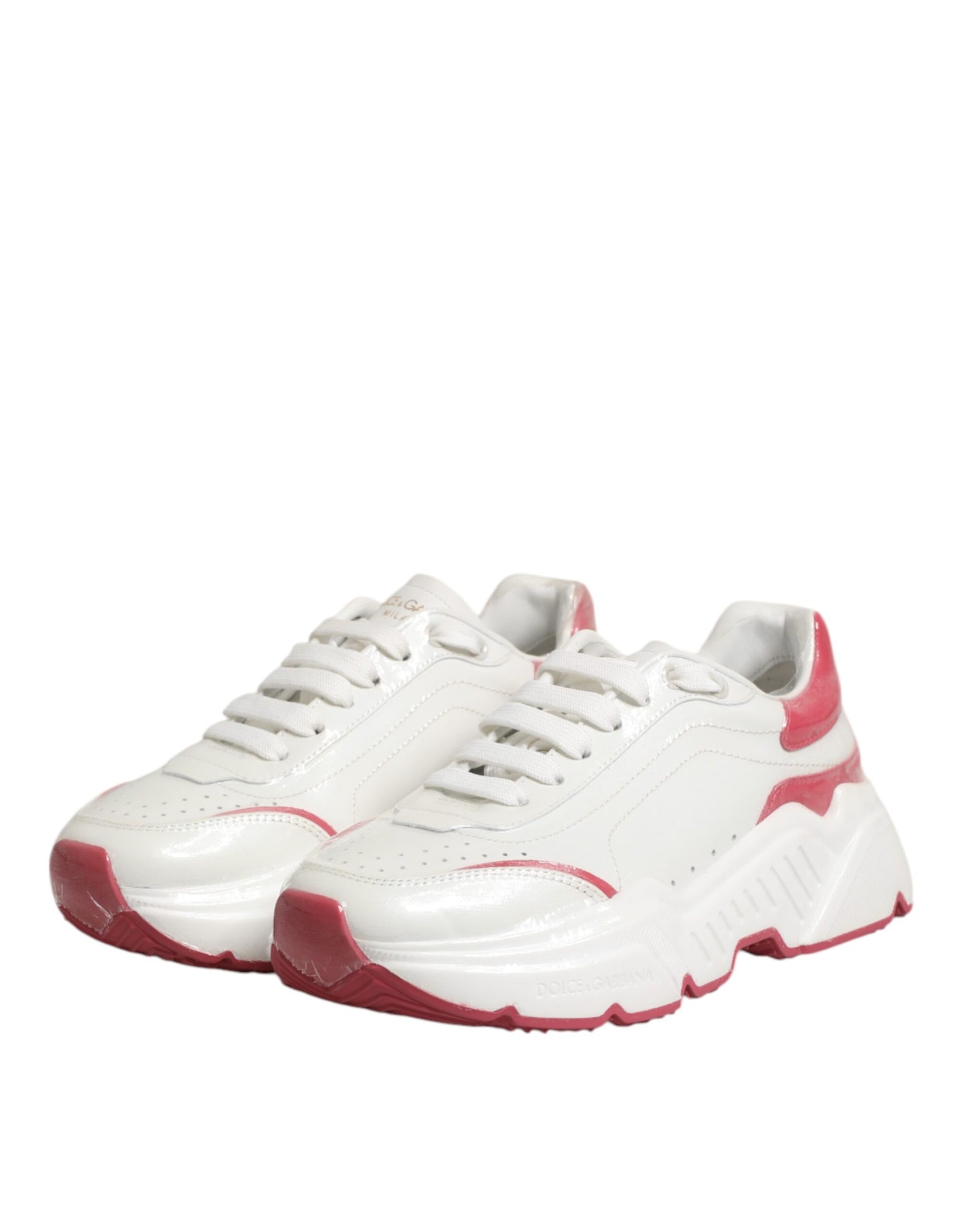 Zapatillas bajas Dolce & Gabbana blancas y rosas Daymaster