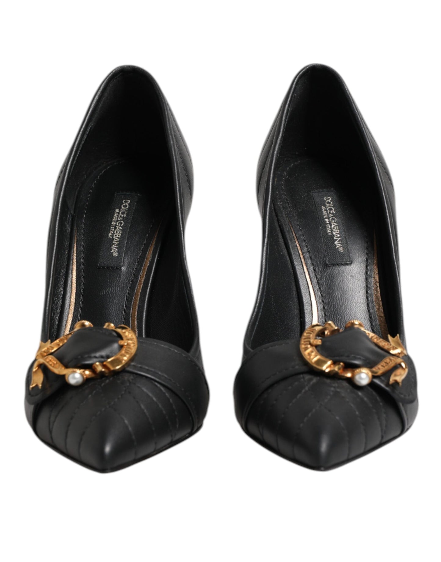Zapatos de tacón Dolce & Gabbana Devotion de cuero negro