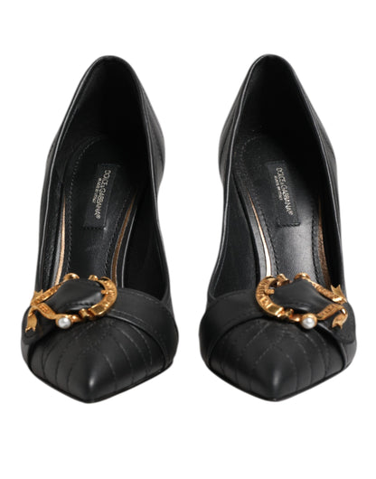 Zapatos de tacón Dolce & Gabbana Devotion de cuero negro