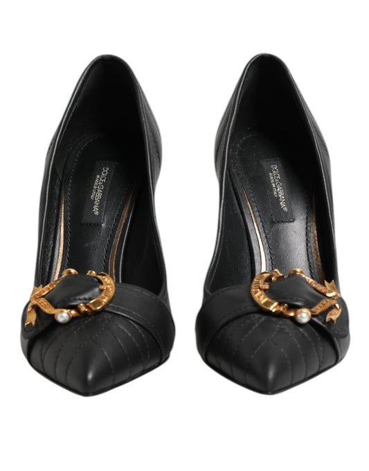 Zapatos de tacón Dolce & Gabbana Devotion de cuero negro