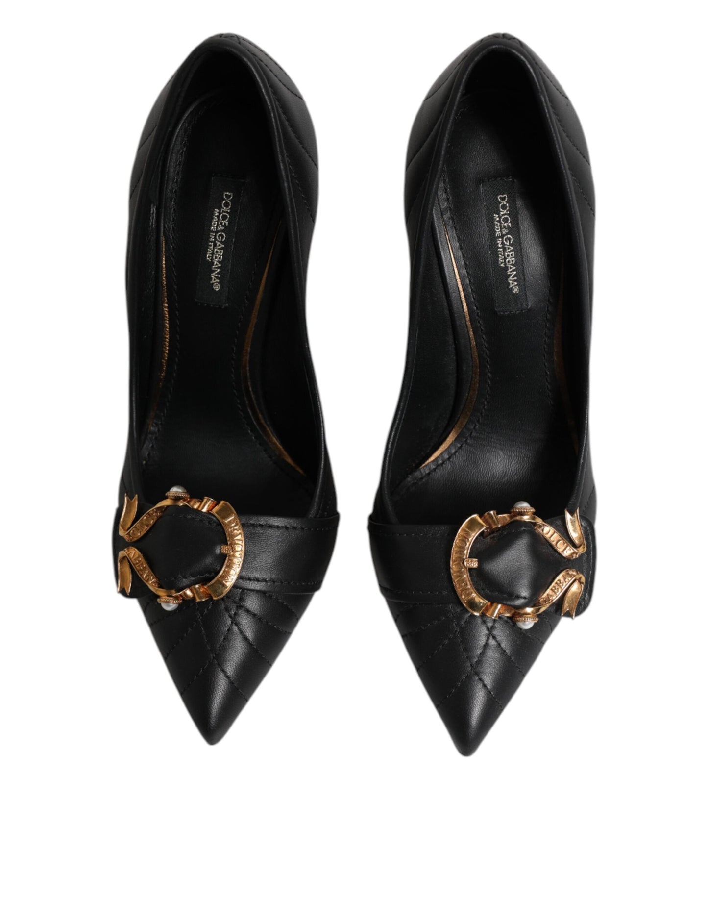 Zapatos de tacón Dolce & Gabbana Devotion de cuero negro