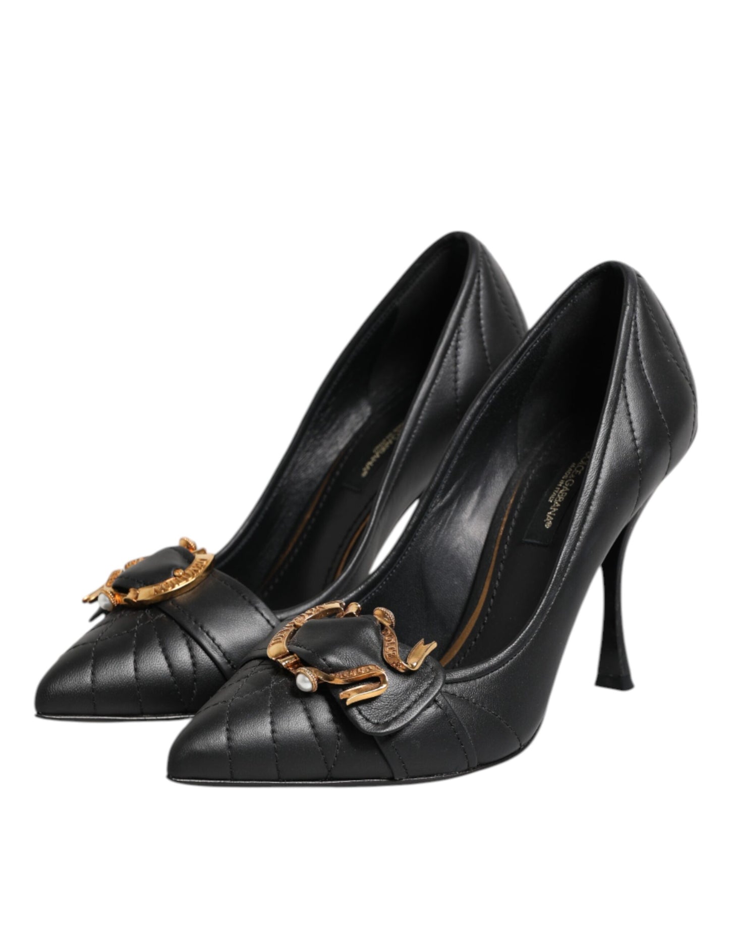 Zapatos de tacón Dolce & Gabbana Devotion de cuero negro