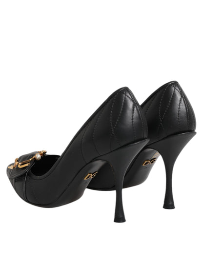 Zapatos de tacón Dolce & Gabbana Devotion de cuero negro