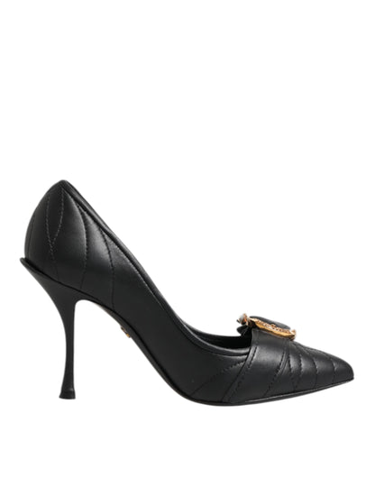 Zapatos de tacón Dolce & Gabbana Devotion de cuero negro
