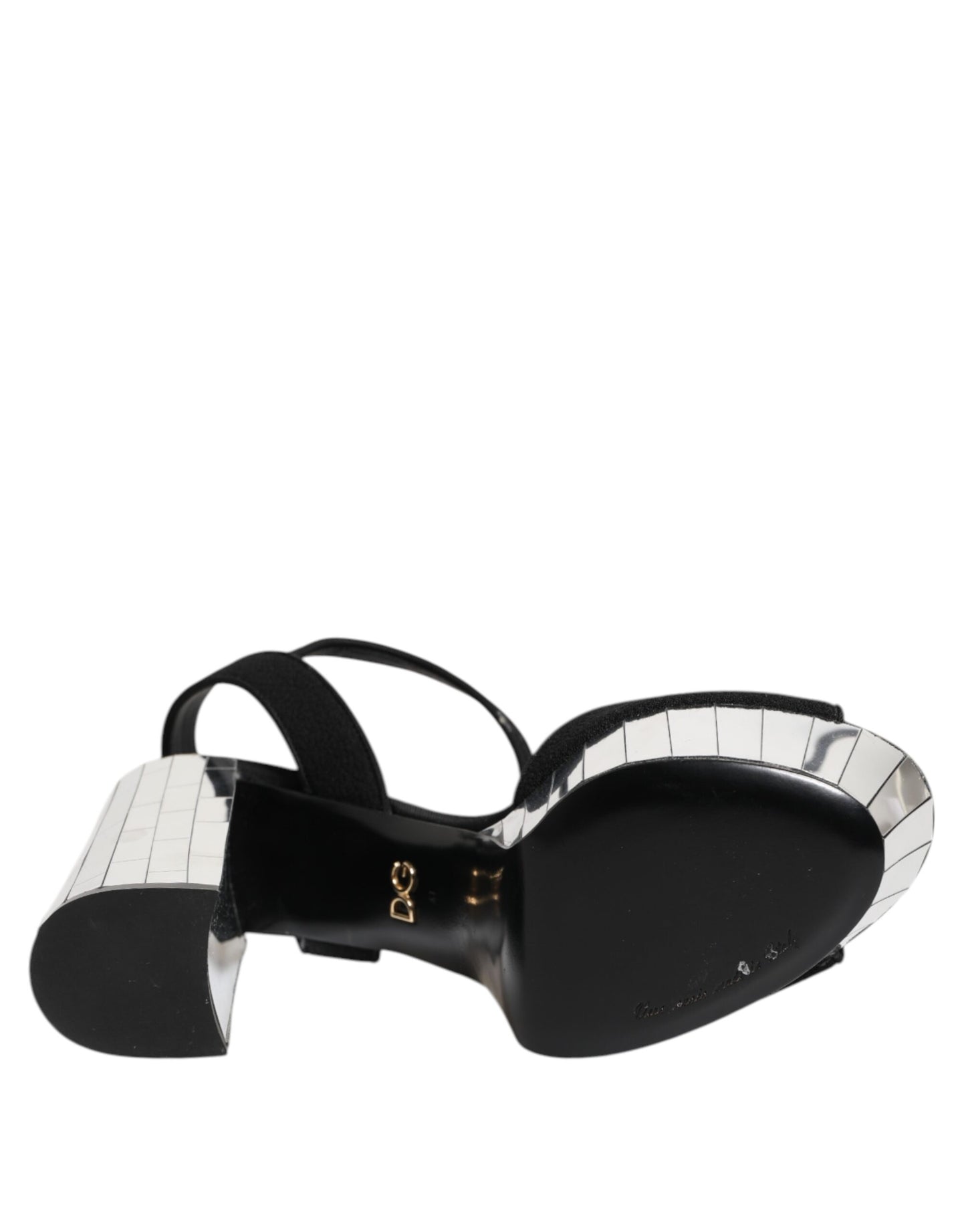 Zapatos Sandalia Dolce & Gabbana Keira con Correa al Tobillo y Cristales Negros