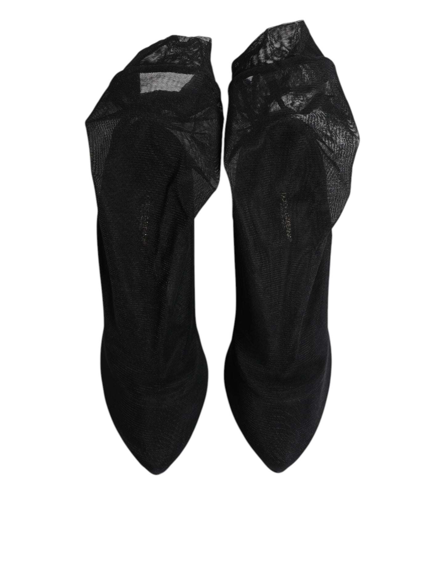 Botines de Dolce & Gabbana de malla elástica de seda negra