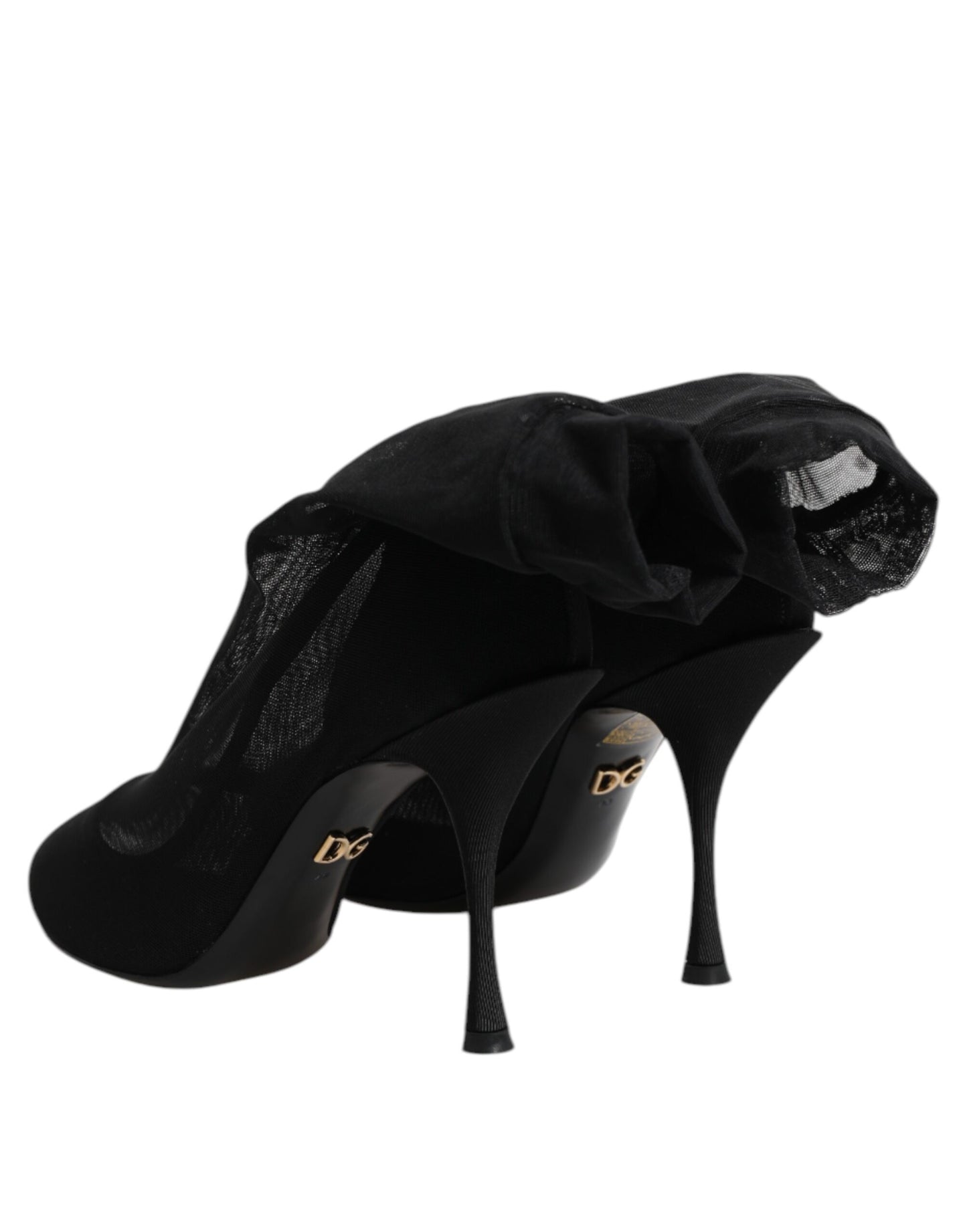 Botines de Dolce & Gabbana de malla elástica de seda negra