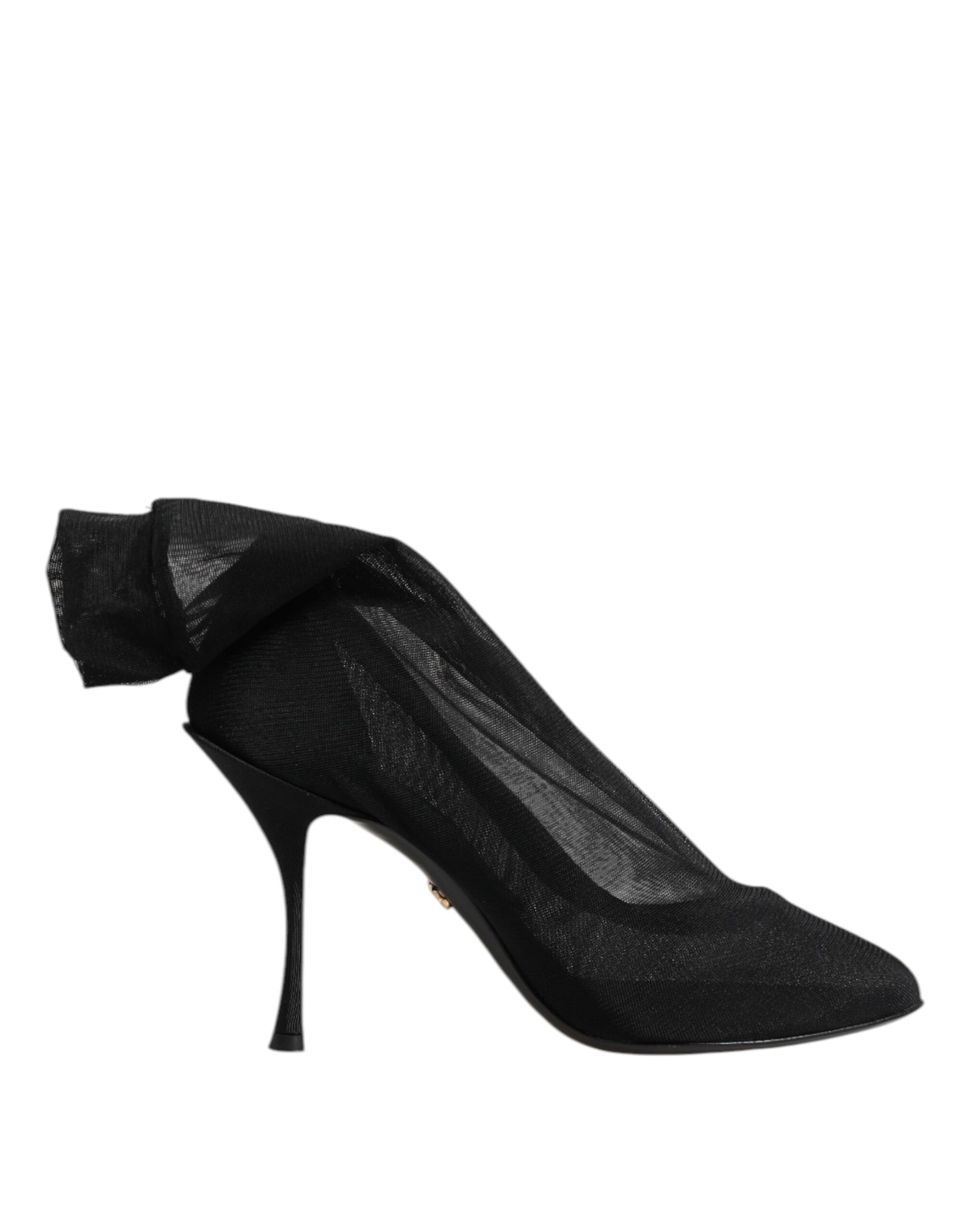 Botines de Dolce & Gabbana de malla elástica de seda negra