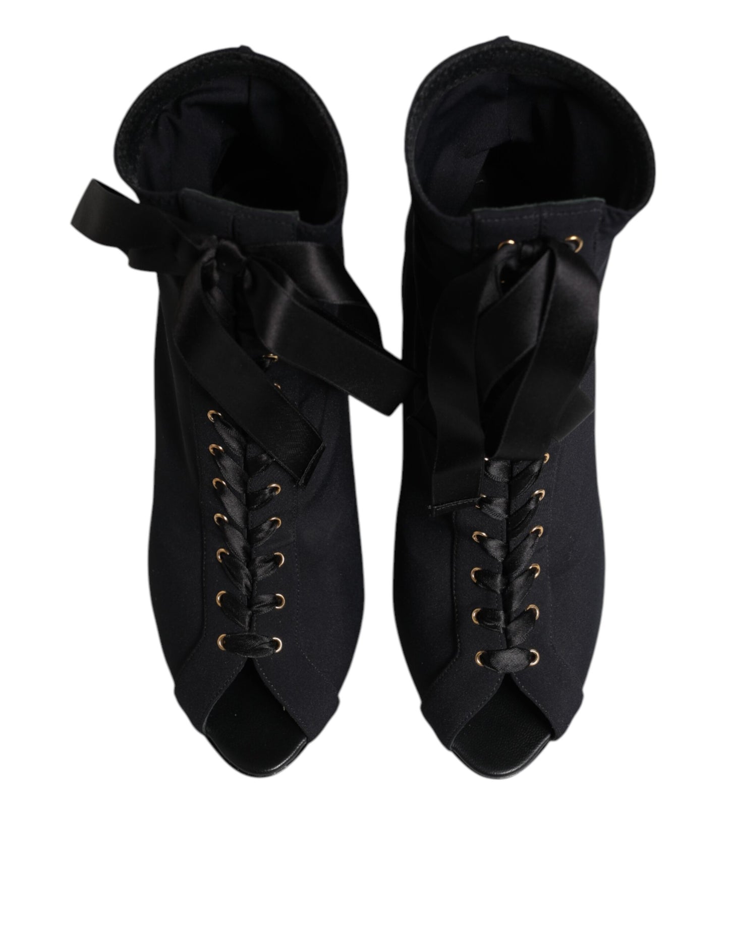 Dolce & Gabbana Zapatos de tacón de aguja negros con cordones