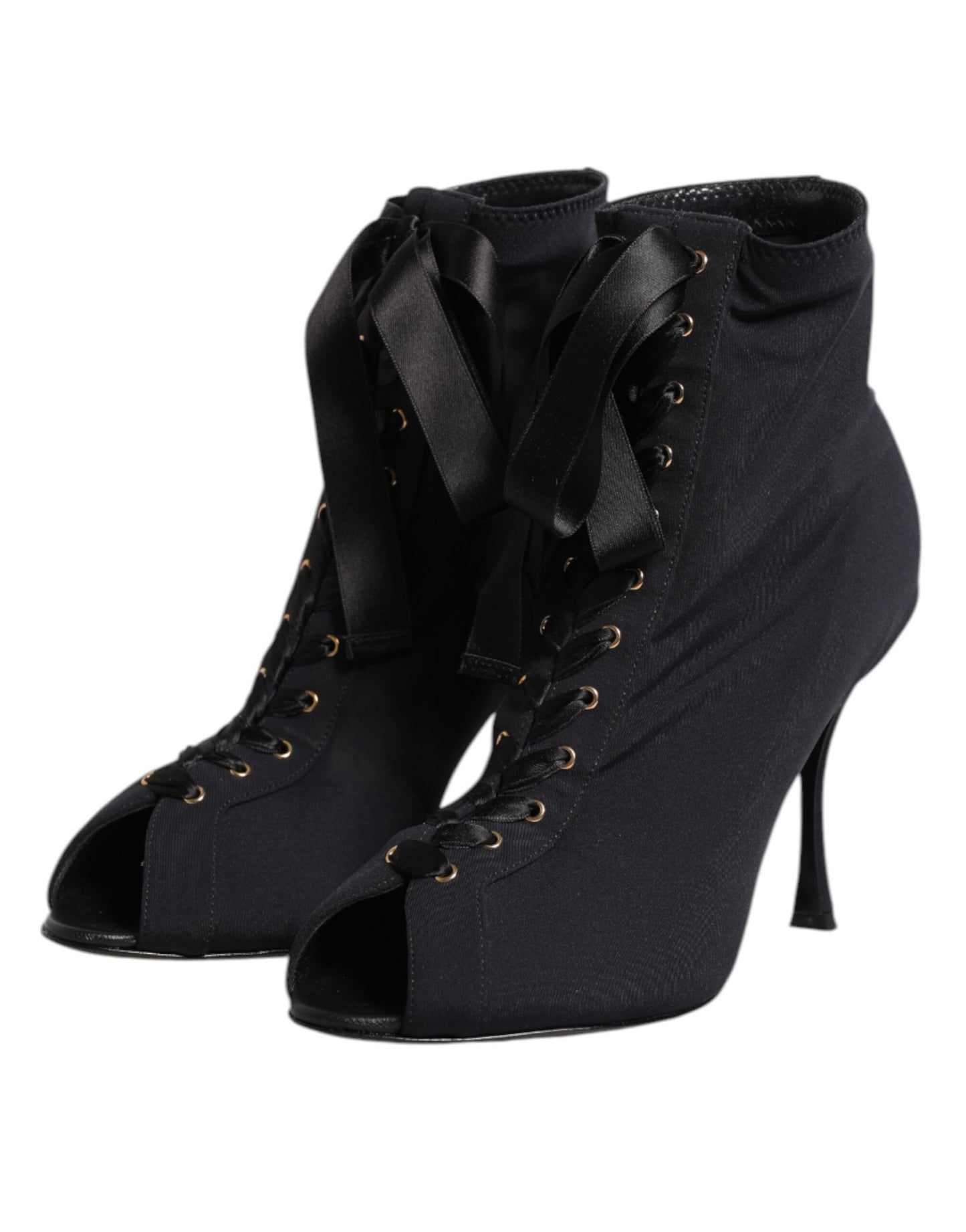 Dolce & Gabbana Zapatos de tacón de aguja negros con cordones