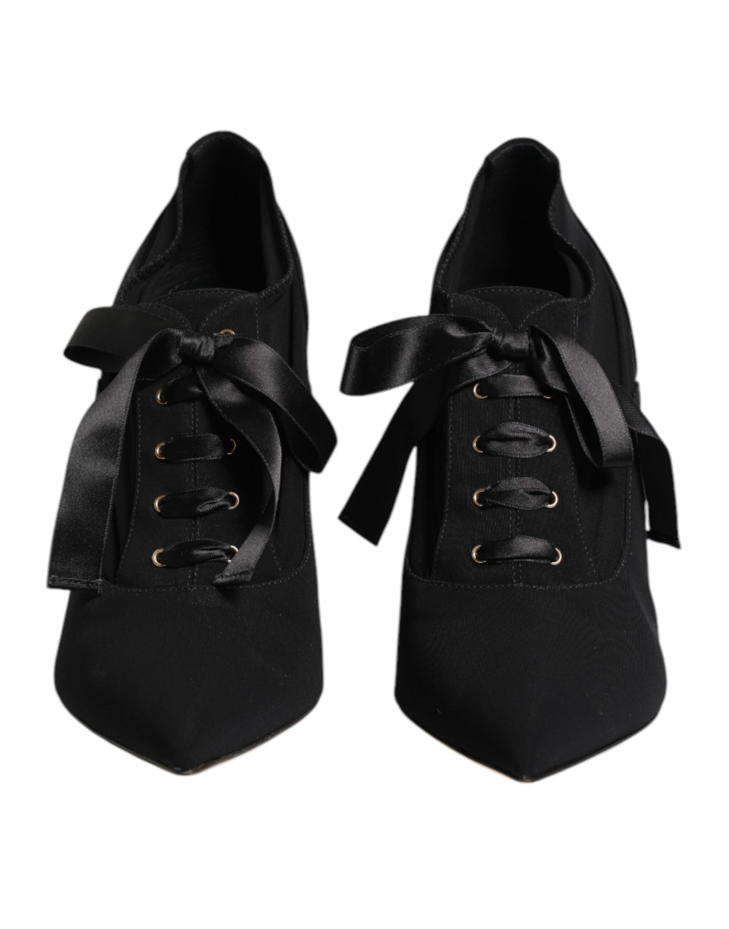 Zapatos de tacón de aguja con cordones negros Dolce & Gabbana