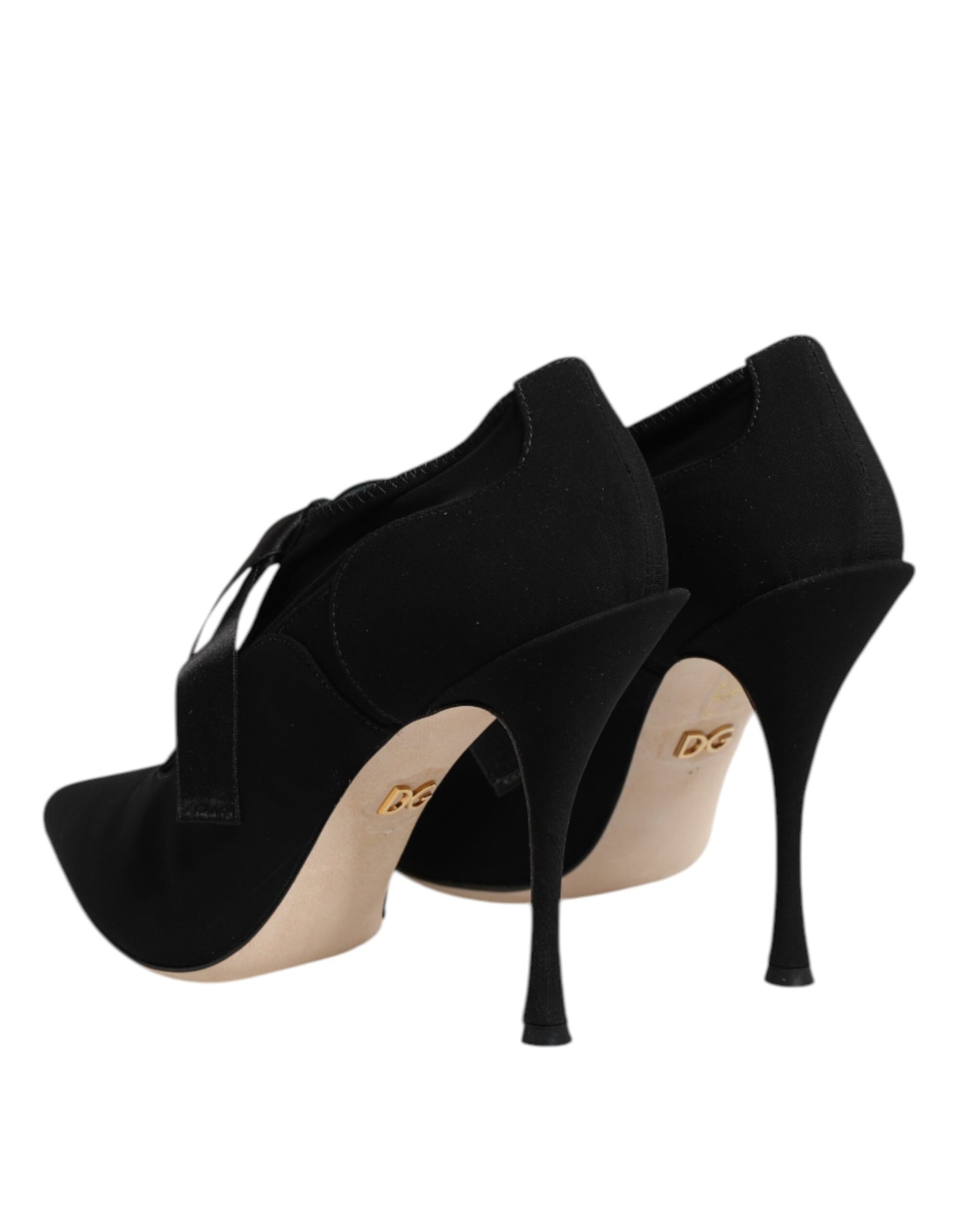 Zapatos de tacón de aguja con cordones negros Dolce & Gabbana