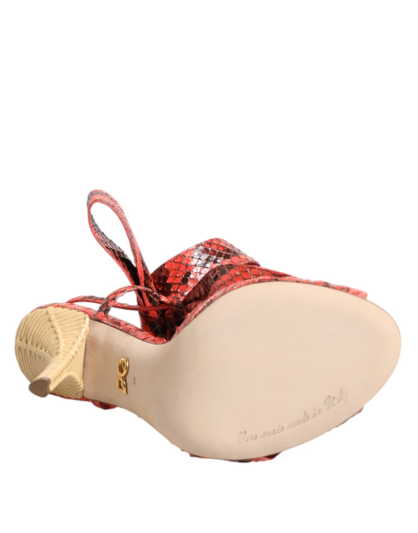 Zapatos de tacón Dolce & Gabbana de pitón coral