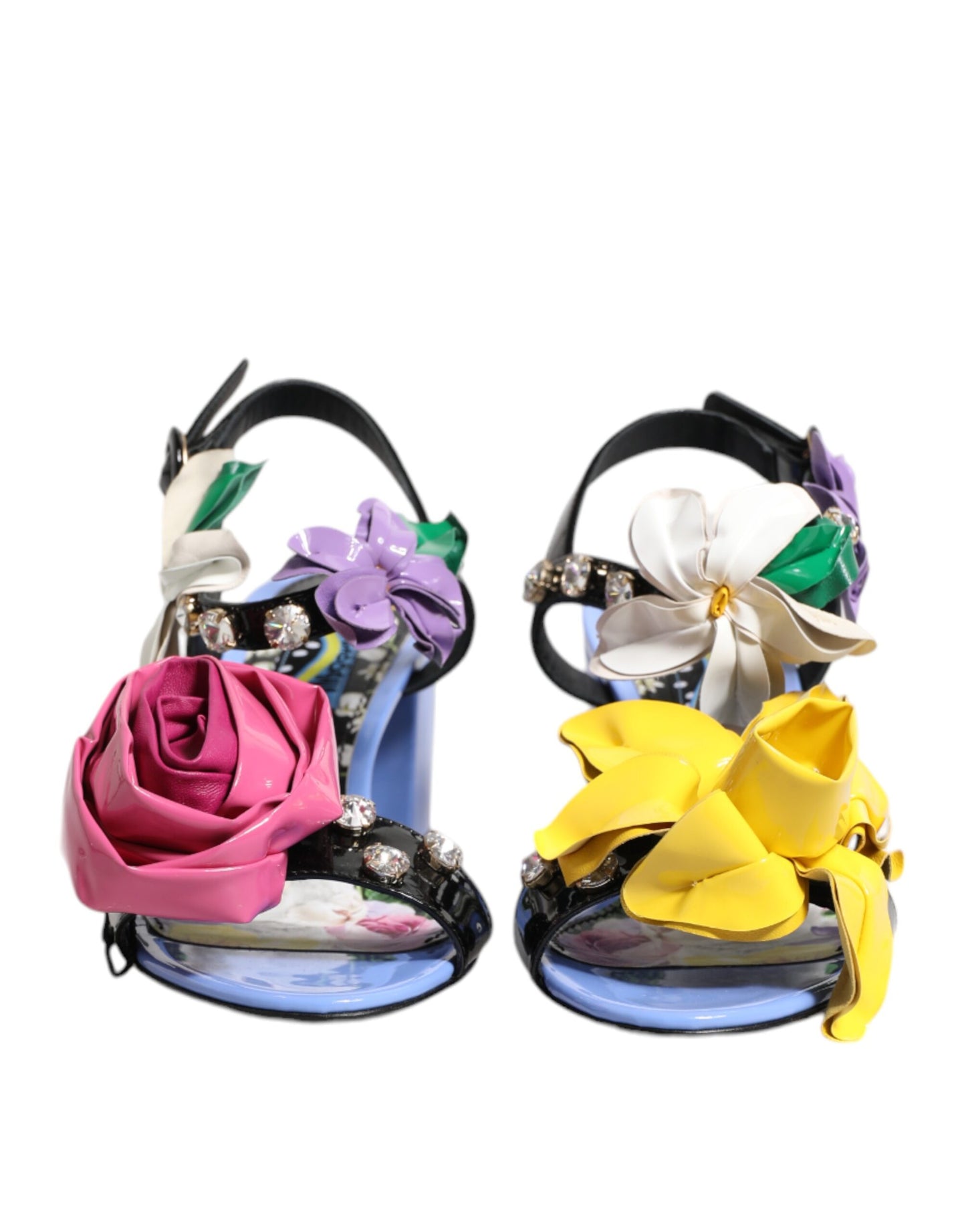 Sandalias Zapatos KEIRA de Dolce & Gabbana con Cristales Florales Multicolor