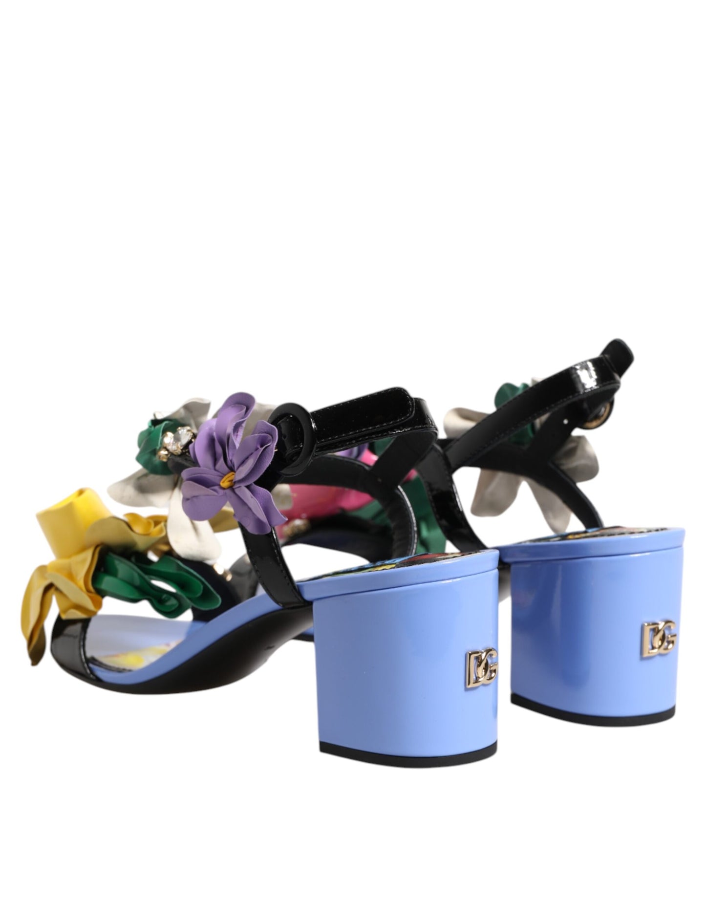 Sandalias Zapatos KEIRA de Dolce & Gabbana con Cristales Florales Multicolor