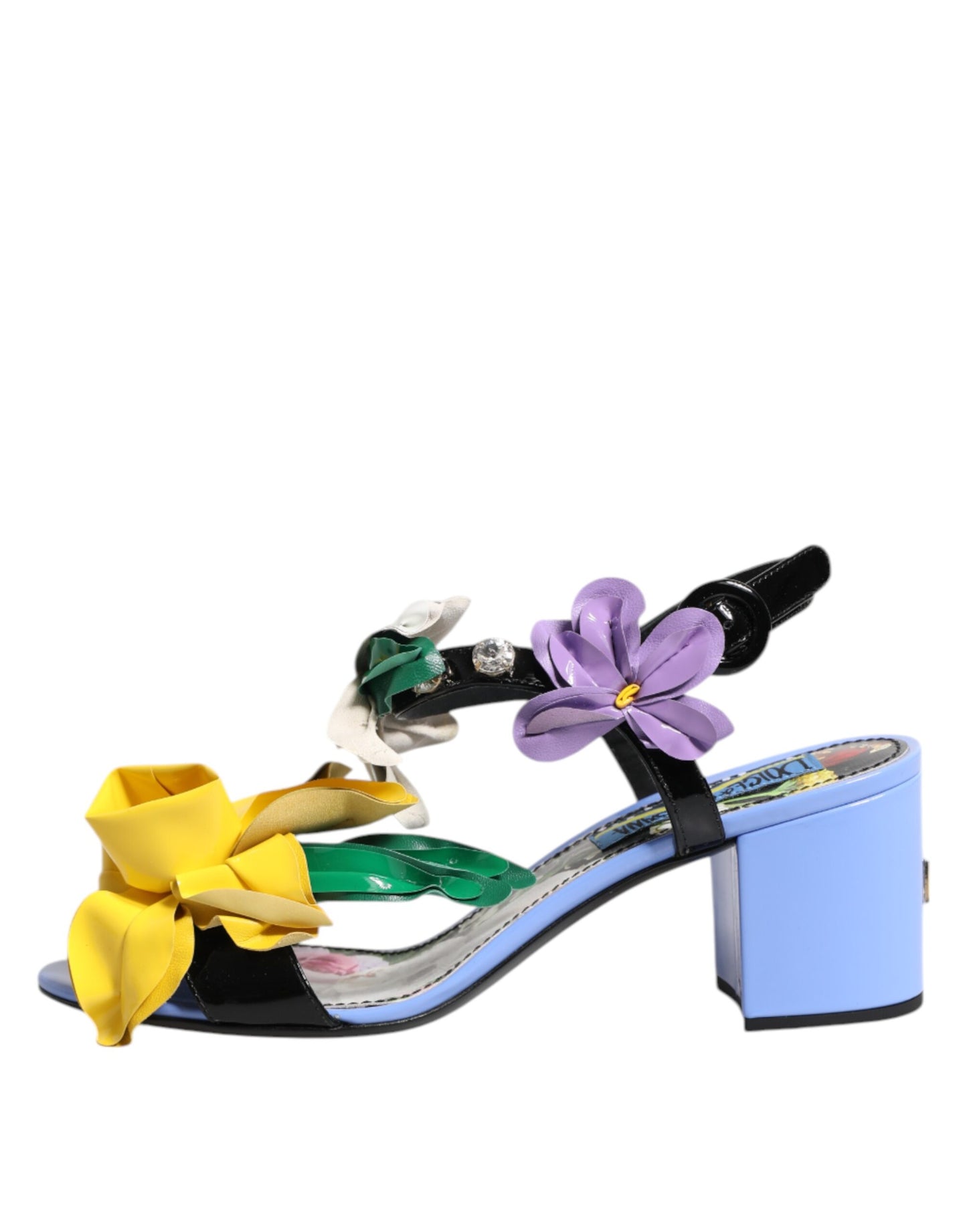 Sandalias Zapatos KEIRA de Dolce & Gabbana con Cristales Florales Multicolor