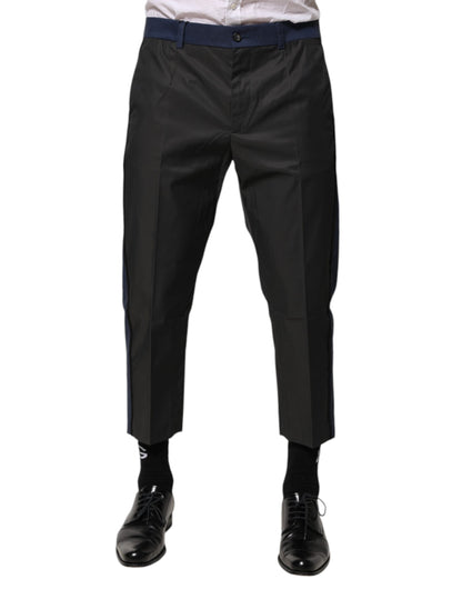 Pantalón capri/chino 3/4 de algodón gris azulado de Dolce & Gabbana