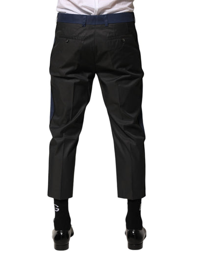 Pantalón capri/chino 3/4 de algodón gris azulado de Dolce & Gabbana