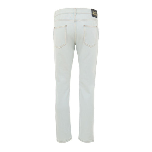 Jeans rectos de algodón azul de Gucci