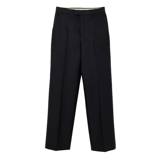 Pantalones casuales de algodón negro Gucci