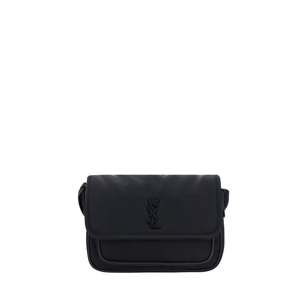 Bolso de hombro Saint Laurent negro de nailon