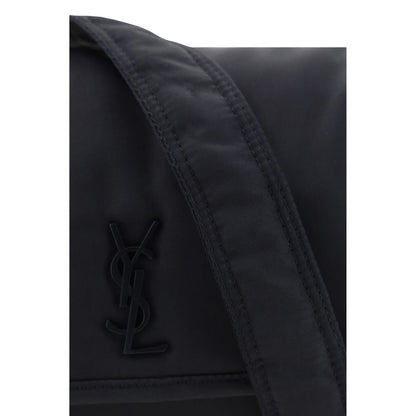 Bolso de hombro Saint Laurent negro de nailon