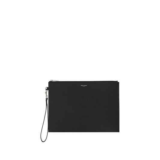 Saint Laurent Otros Accesorios de Piel de Becerro Negra Bos Taurus