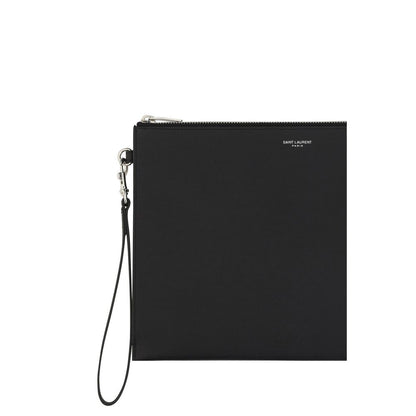 Saint Laurent Otros Accesorios de Piel de Becerro Negra Bos Taurus