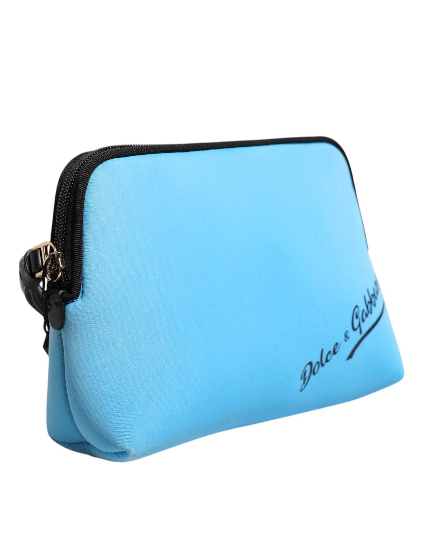 Bolso de mano Dolce & Gabbana azul de nailon con estampado del logo DG y cremallera