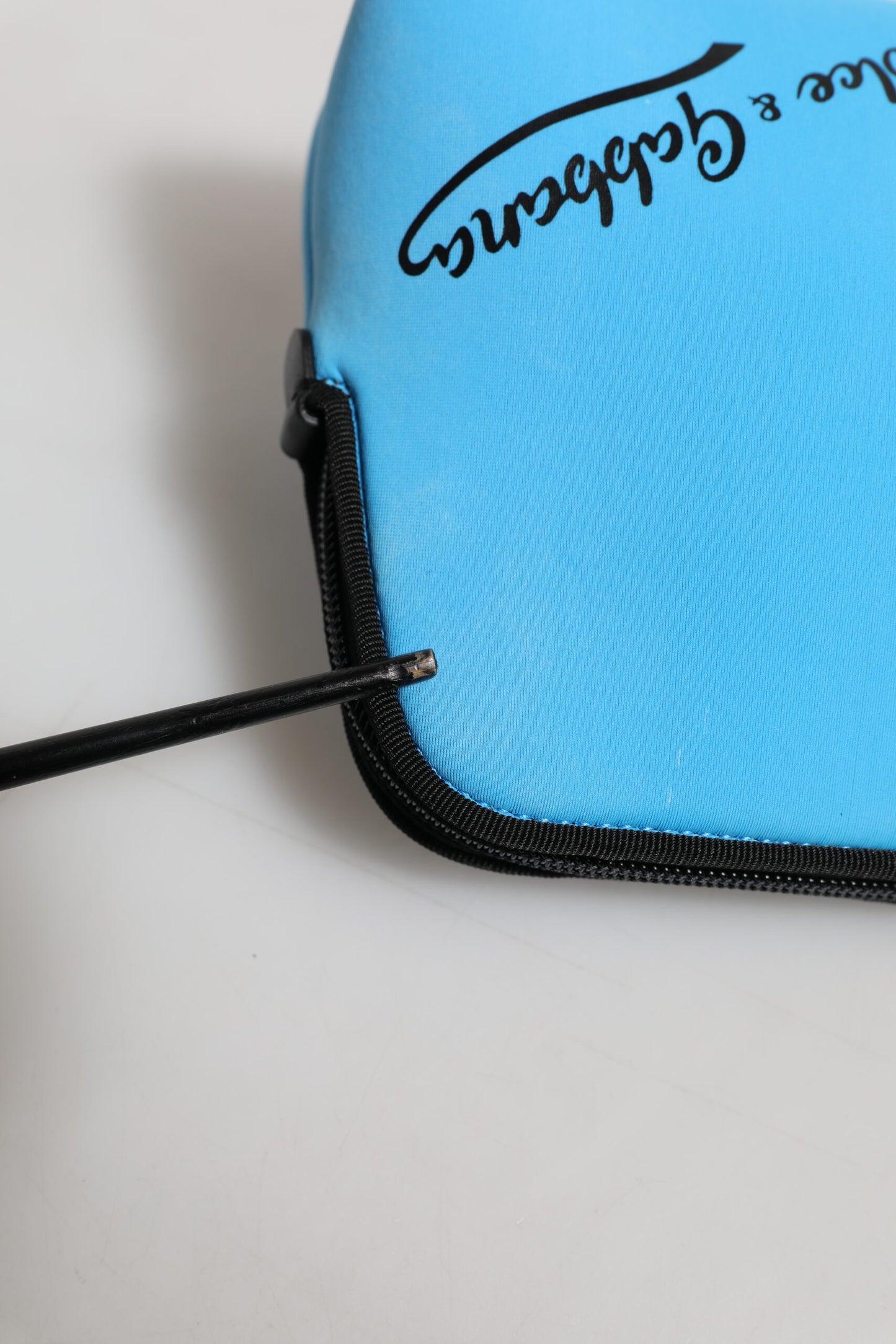 Bolso de mano Dolce & Gabbana azul de nailon con estampado del logo DG y cremallera