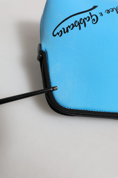 Bolso de mano Dolce & Gabbana azul de nailon con estampado del logo DG y cremallera