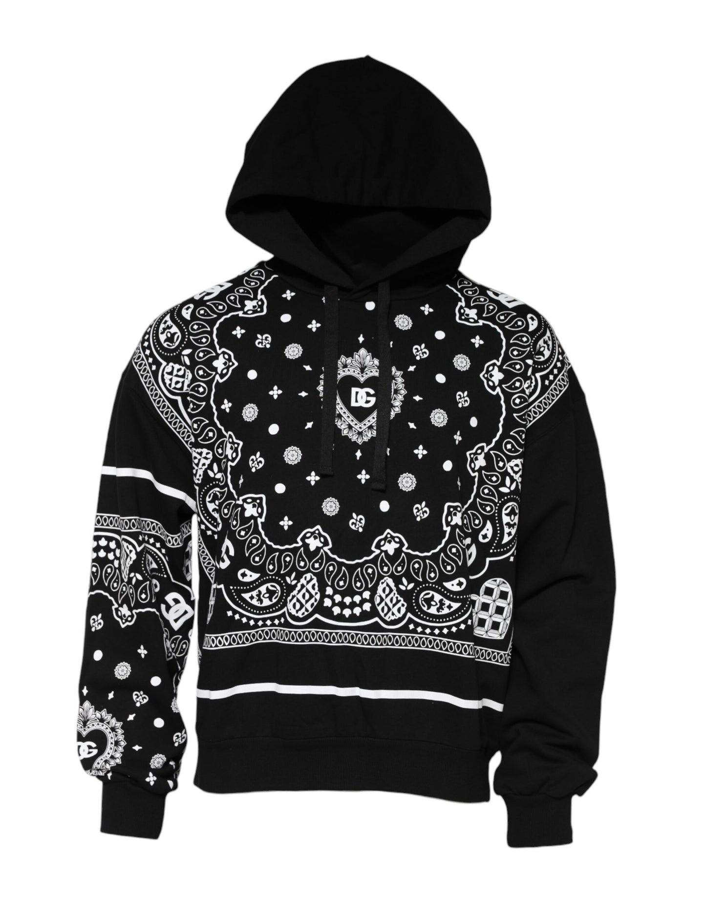 Dolce & Gabbana Sudadera con Capucha y Pañuelo Negro para Hombre