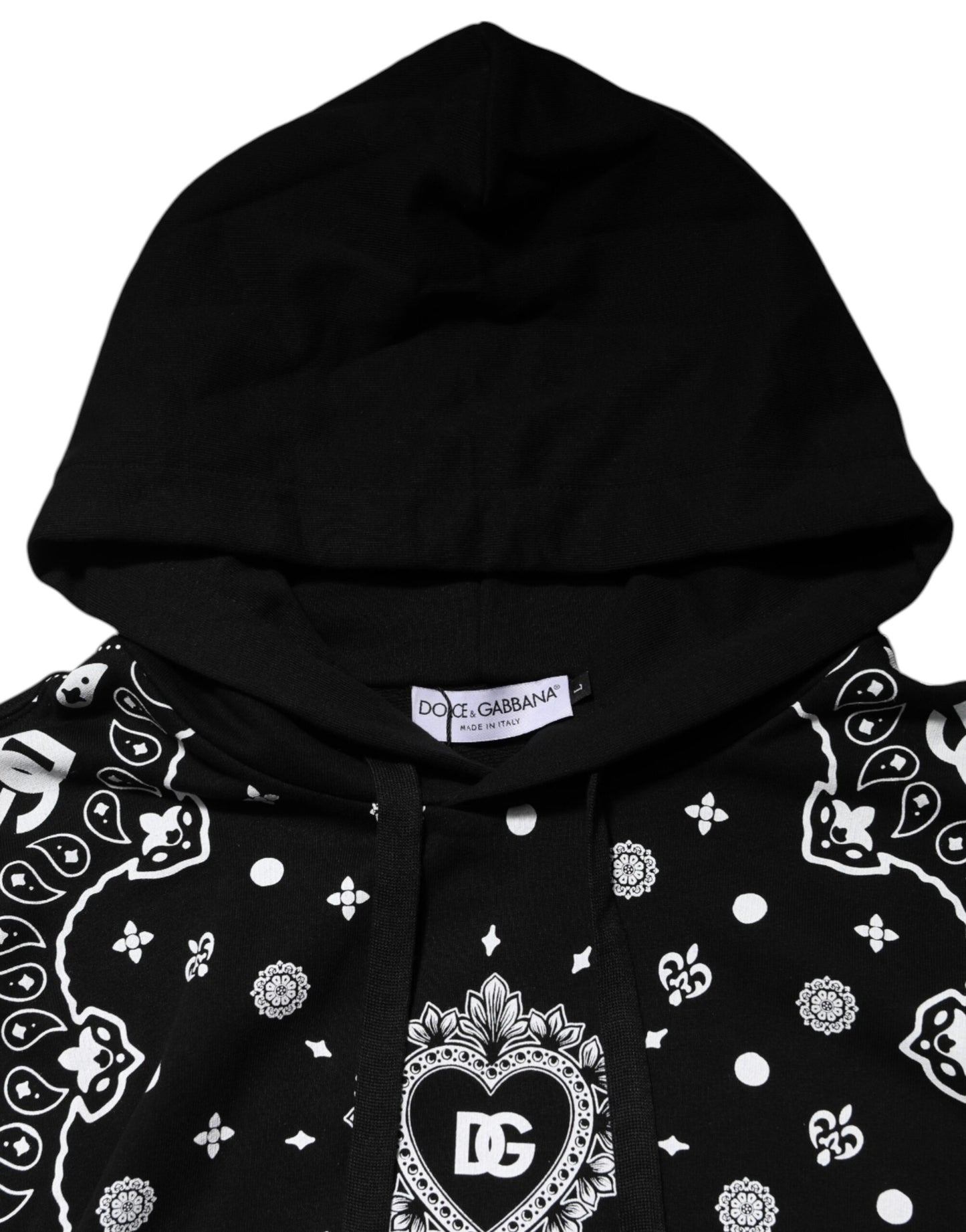 Dolce & Gabbana Sudadera con Capucha y Pañuelo Negro para Hombre