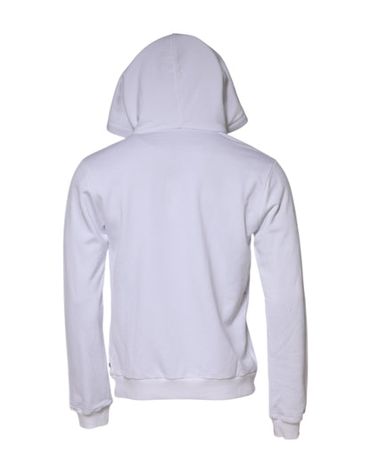 Sudadera con capucha y corazón sagrado blanca de Dolce & Gabbana